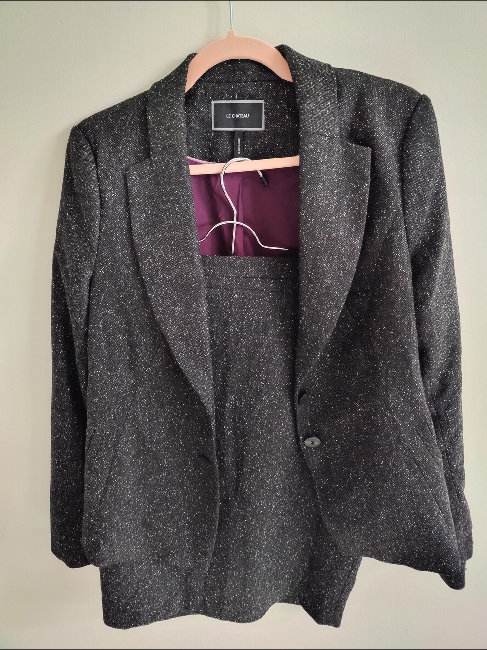 Le Chateau Women's Grey Speckled Blazer